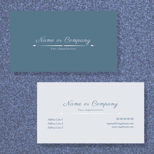Tarjeta de visita Dusty Blue minimalista (Dusty Blue Business Card)