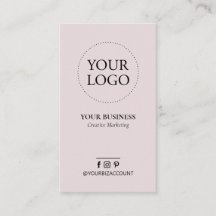 Dusty Pink Minimal Logo Empresa Redes Sociales