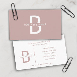 Tarjeta De Visita Dusty Rosa Minimalista profesional moderno