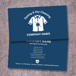 Tarjeta De Visita Dyeing & Dry Cleaning Blue