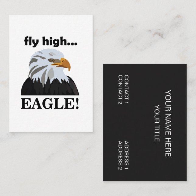 Tarjeta De Visita Eagle Bald Eagle Fly High Eagle (Anverso / Reverso)