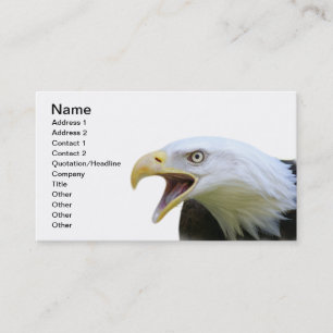 Tarjeta De Visita Eagle calvo americano