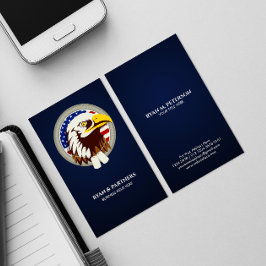 Tarjeta De Visita Eagle Emblem Bandera de Estados Unidos Vertical