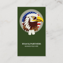 Tarjeta De Visita Eagle Emblem Bandera de Estados Unidos Vertical