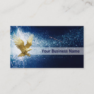 Tarjeta De Visita Eagle Flying at night business card