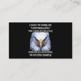 Tarjeta De Visita Eagle Necesito Trabajar En Controlar La Mirada En 