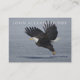 Tarjeta De Visita Eagle patriótico que toma el vuelo - personalizad