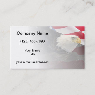 Tarjeta De Visita Eagle patriótico y bandera