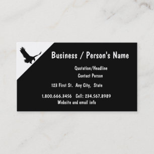 Tarjeta De Visita Eagle Silhouette Bird Naturaleza Animal Personaliz