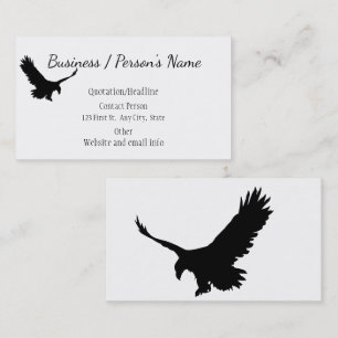 Tarjeta De Visita Eagle Silhouette Bird Nature Personalizado de anim