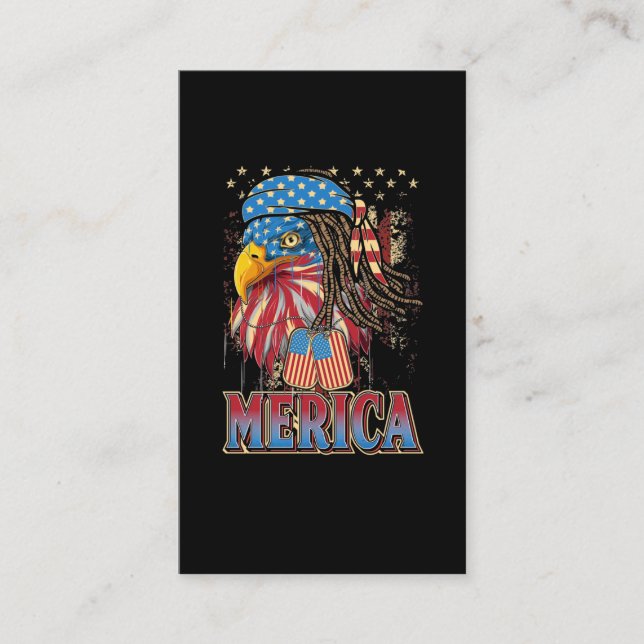 Tarjeta De Visita Eagle USA America 4 de julio Merica (Anverso)