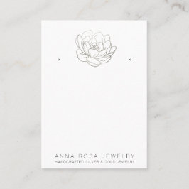 Tarjeta De Visita *~* EARRING PANTALLA QR Purpurina Flor Busin