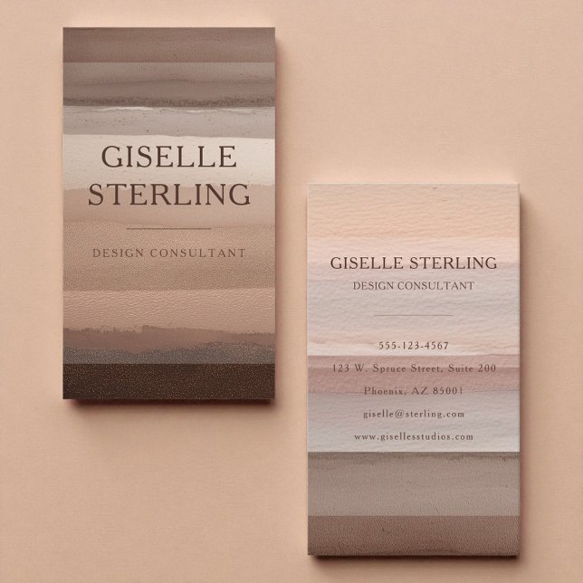 Tarjeta De Visita Earth Tone Modern Boho (Subido por el creador)