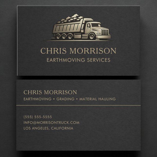 Tarjeta De Visita Earthmoving Services Professional (Subido por el creador)