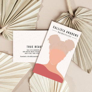 Tarjeta De Visita Earthy Bohemian Blonde Chica Hairstylist
