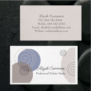 Tarjeta de visita Earthy Boho Meditation and Heali