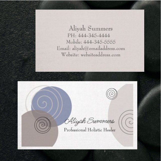 Tarjeta de visita Earthy Boho Meditation and Heali (Subido por el creador)