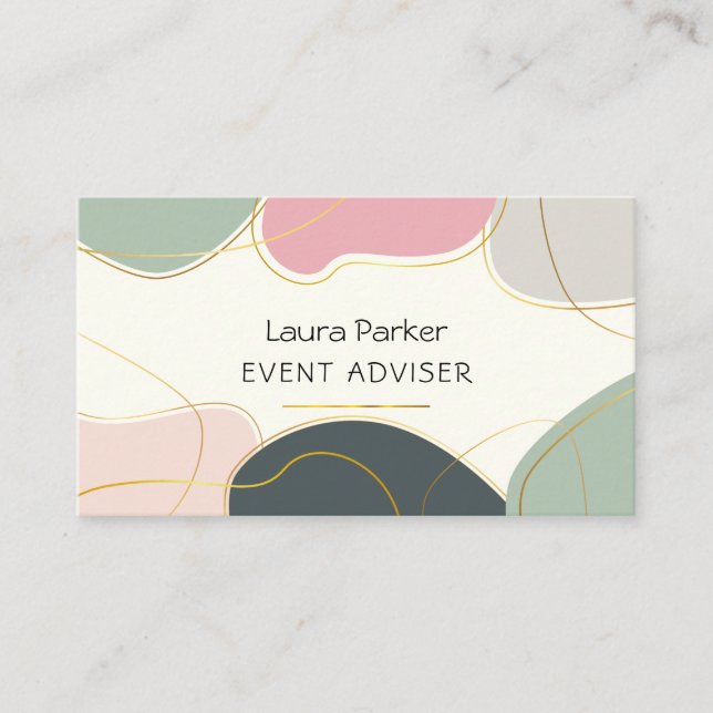 Tarjeta De Visita Earthy Simple Modern Abstract Minimal  (Anverso)