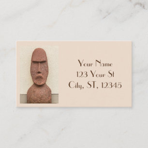 Tarjeta De Visita Easter Island Moai Head Thunder_Cove
