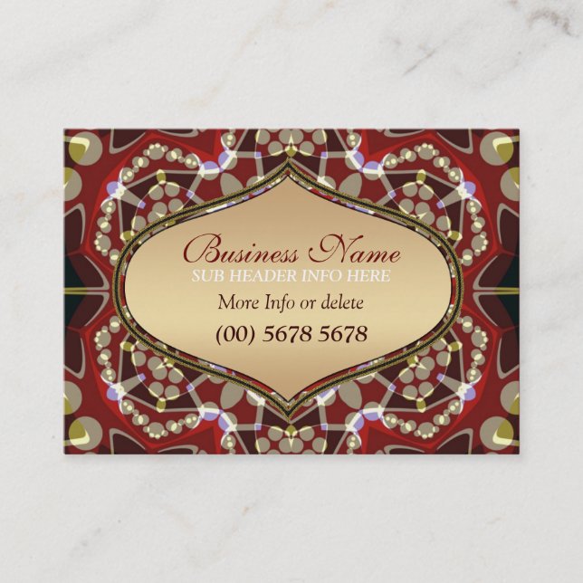 Tarjeta De Visita Eastern Gold Magic Big Business Card (Anverso)