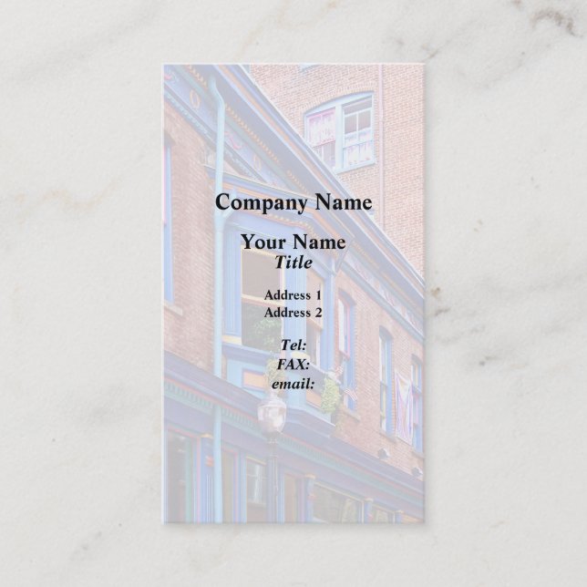 Tarjeta De Visita Easton PA - Calle con ventanal (Anverso)