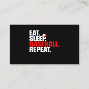 Tarjeta De Visita Eat Sleep Béisbol Repetir el béisbol Catcher Pitch