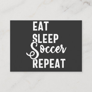 Tarjeta De Visita eat sleep soccer repeat