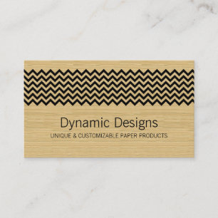 Tarjeta De Visita Ebony Rustic Chevron Business Card