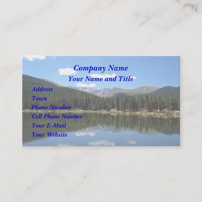 Tarjeta De Visita Echo Lake Mt Evans Colorado (Anverso)