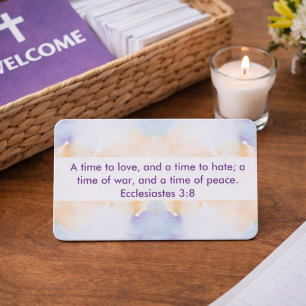 Tarjeta De Visita Eclesiastés 3:8 abstracto Verso de la Biblia KJV 