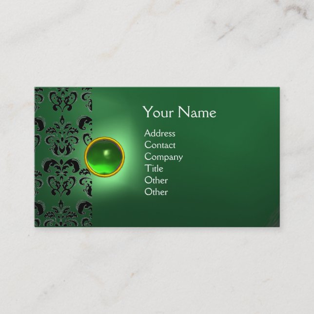 TARJETA DE VISITA ECLIPSE DAMASK GEM MONOGRAM (Anverso)