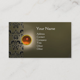 TARJETA DE VISITA ECLIPSE DAMASK GEM MONOGRAMA
