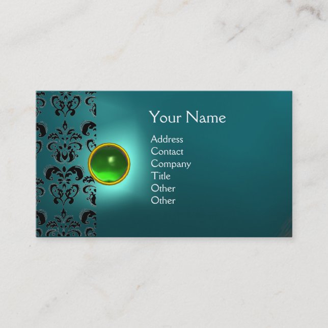 TARJETA DE VISITA ECLIPSE DAMASK GEM  MONOGRAMA (Anverso)