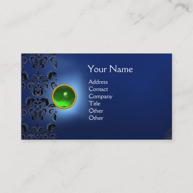 TARJETA DE VISITA ECLIPSE DAMASK GEM  MONOGRAMA (Anverso)