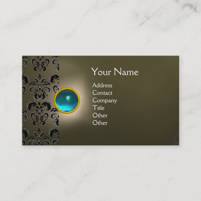 TARJETA DE VISITA ECLIPSE DAMASK GEM  MONOGRAMA (Anverso)