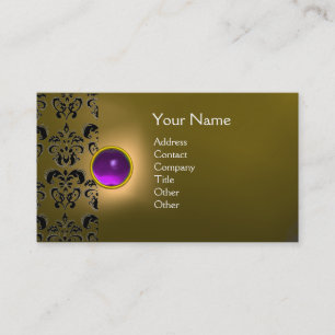 TARJETA DE VISITA ECLIPSE DAMASK GEM  MONOGRAMA