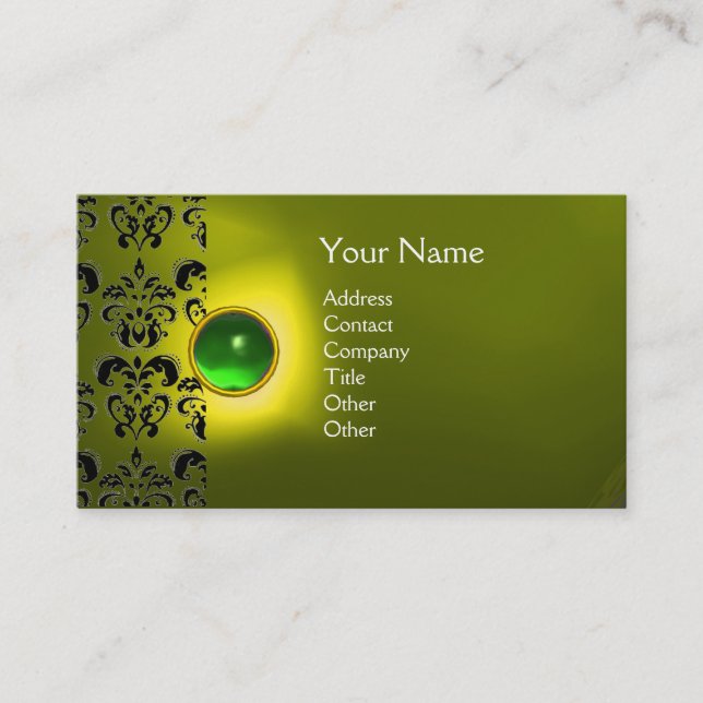TARJETA DE VISITA ECLIPSE DAMASK GEM  MONOGRAMA (Anverso)
