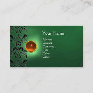 TARJETA DE VISITA ECLIPSE DAMASK GEM MONOGRAMA