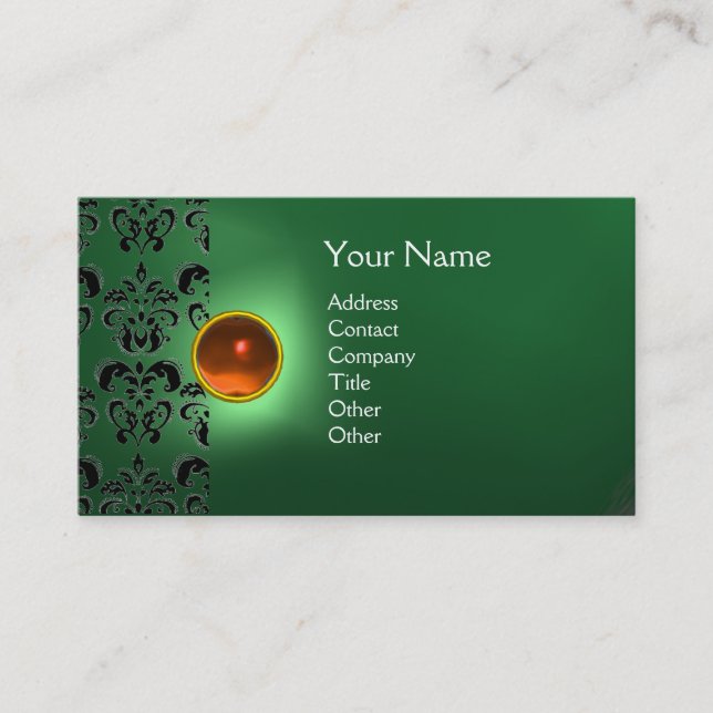 TARJETA DE VISITA ECLIPSE DAMASK GEM  MONOGRAMA (Anverso)
