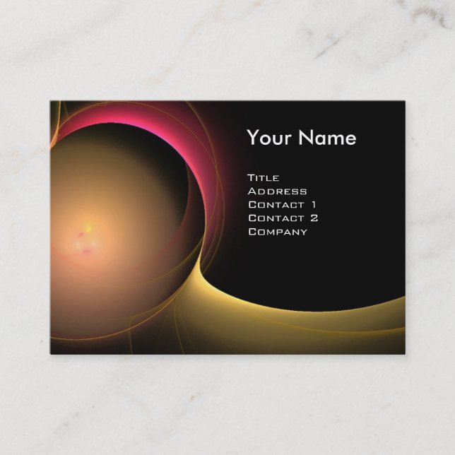 Tarjeta De Visita ECLIPSE MONOGRAM Negro amarillo vibrante (Anverso)