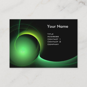 Tarjeta De Visita ECLIPSE MONOGRAM Verde negro vibrante