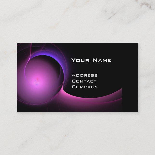 Tarjeta De Visita ECLIPSE MONOGRAM Violento morado negro (Anverso)