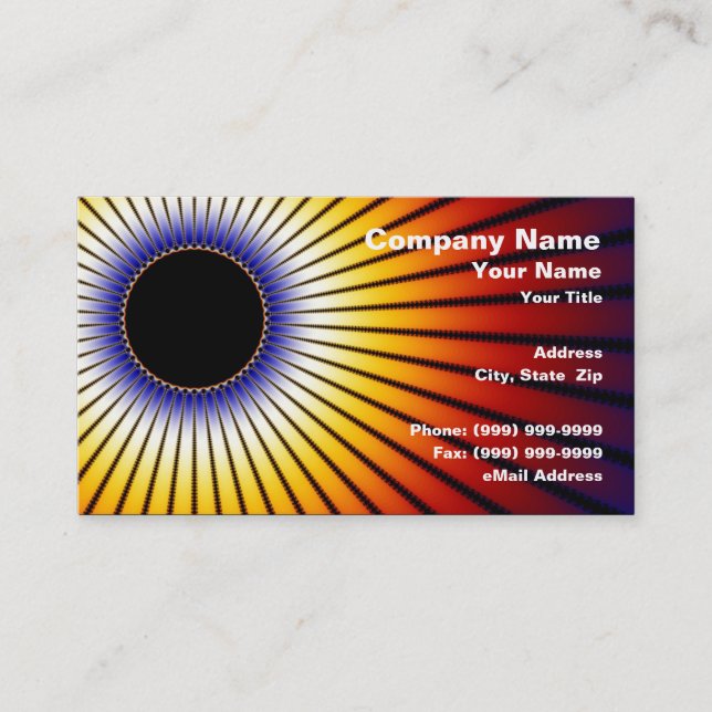 Tarjeta De Visita Eclipse solar (Anverso)