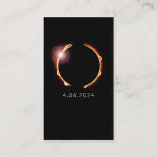 Tarjeta De Visita Eclipse solar total 8 de abril de 2024