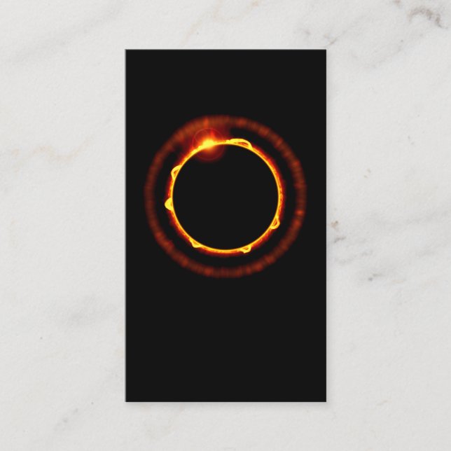 Tarjeta De Visita Eclipse solar total Ciencia de la Tierra (Anverso)
