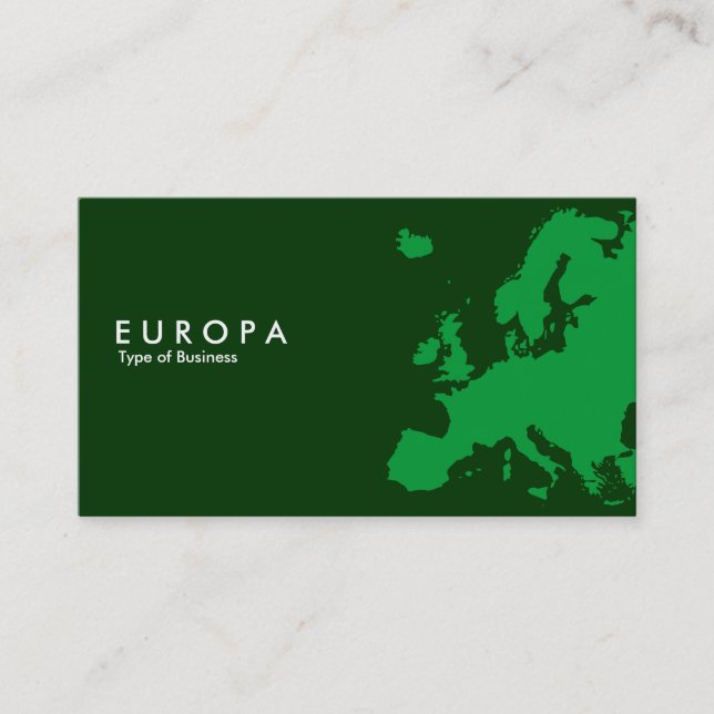 Tarjeta De Visita Ecológico de EUROPA - Verde oscuro (Anverso)