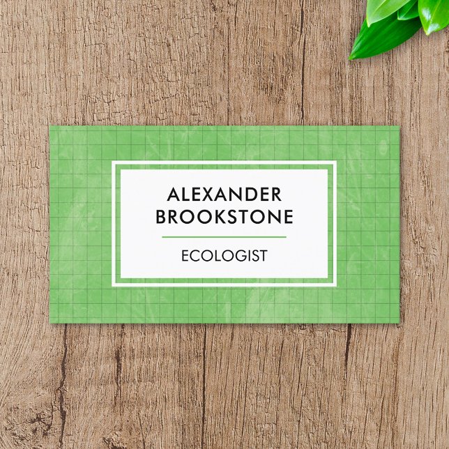 Tarjeta De Visita Ecologista Ecológico Ecológico Green Grid (Subido por el creador)
