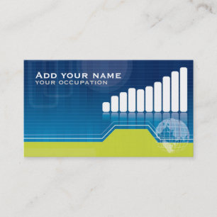 Tarjeta de visita económica o financiera moderna