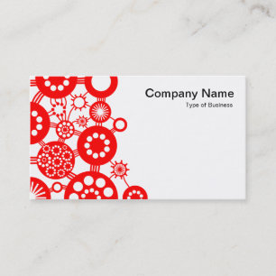 Tarjeta De Visita Ecosistema - Rojo sobre blanco