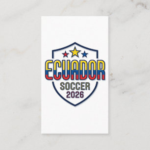 Tarjeta De Visita Ecuador Fútbol 2026 Fútbol Negrita Tipografía País